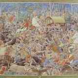 Click para ampliar. Teutoburgo - La batalla según Werner Peiner (1940)